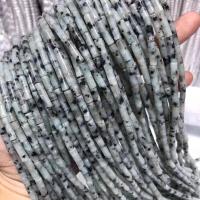 grânulos do jaspe de lótus, Fio de cera, Coluna, polido, DIY, 4x13mm, comprimento 38 cm, vendido por PC