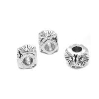 Zinc Alloy Flower Beads antique silver color plated DIY nickel lead & cadmium free 5.25mm Approx Sold By Bag