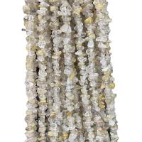 Grânulos de quartzo natural jóias, quartzo rutilado, Irregular, polido, DIY, 3x5mm, Aprox 300PCs/Strand, vendido para Aprox 80 cm Strand