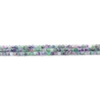 Jade Rainbow Perla, Krug, uglađen, možete DIY & faceted, miješana boja, 6mm, Približno 62računala/Strand, Prodano By Strand