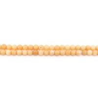 gefärbter Marmor Perle, rund, poliert, DIY, gelb, 10mm, ca. 38PCs/Strang, verkauft von Strang