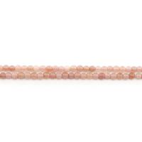 gefärbter Marmor Perle, rund, poliert, DIY, helles Rosa, 4mm, ca. 90PCs/Strang, verkauft von Strang