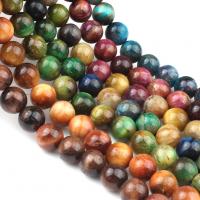 Tiger Eye Beads, du kan DIY, flere farver til valg, 8mm, Ca. 47pc'er/Strand, Solgt af Strand