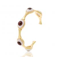 Evil Eye Biżuteria Ring Finger, Mosiądz, ze Plastik, Platerowane w kolorze złota, Regulowane & dla kobiety, dostępnych więcej kolorów, 64x11.50mm, sprzedane przez PC
