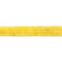 Farvet Marble Bead, Runde, poleret, du kan DIY & facetteret, gul, 4mm, Ca. 90pc'er/Strand, Solgt af Strand