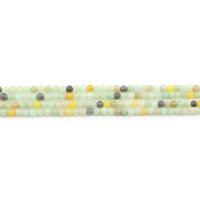 gefärbter Marmor Perle, rund, poliert, DIY, gemischte Farben, 4mm, ca. 90PCs/Strang, verkauft von Strang