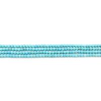 turchese sintetico perla, Cerchio, lucido, DIY & sfaccettati, blu, 4mm, Appross. 90PC/filo, Venduto da filo