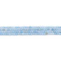 marbre teint goutte, Rond, poli, DIY & facettes, bleu de mer, 4mm, Environ 90PC/brin, Vendu par brin
