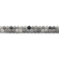 Grânulos de quartzo natural jóias, Nuvem de quartzo, Roda, polido, DIY & tamanho diferente para a escolha, cinza, vendido para Aprox 38 cm Strand
