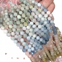 Perles bijoux en pierres gemmes, morganite, poli, DIY & facettes, couleurs mélangées, 7mm, Vendu par 38 cm brin