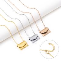Fashion Locket Necklace 304 Stainless Steel with 1.97inch extender chain Vacuum Ion Plating fashion jewelry & for woman Length Approx 17.72 Inch Sold By Bag