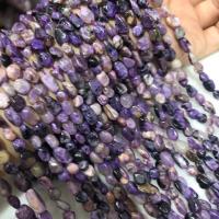 Luonnollinen Charoite helmiä, kiiltävä, tee-se-itse, violetti, 8mm, Pituus 38 cm, Myymät PC