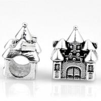 Zinc Alloy European Beads House silver color plated DIY nickel lead & cadmium free Approx Sold By Bag
