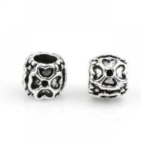 Zinc Alloy European Beads barrel silver color plated DIY nickel lead & cadmium free Approx Sold By Bag