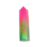 Clear Quartz Point Decoration Conical colorful plated for home and office multi-colored 70-90mm Sold By PC