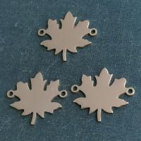 Stainless Steel Connector Titanium Steel Maple Leaf polished DIY & for man Sold By PC