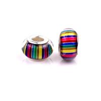 European Resin Beads with Iron Lantern silver color plated DIY multi-colored Approx Sold By Bag