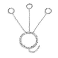 Pierścień Bransoletka gotycka, żelazo, ze 1.9inch przedłużeniami łańcuszka, Platerowane w kolorze srebra, biżuteria moda & dla człowieka, długość około 7 cal, sprzedane przez PC
