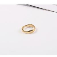 Stainless Steel Finger Ring 304 Stainless Steel Bamboo real gold plated & for woman US Ring Sold By PC
