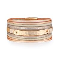 Wrap Bracelet PU Leather with Zinc Alloy multilayer & Unisex 22mm Length Approx 7.68 Inch Sold By PC