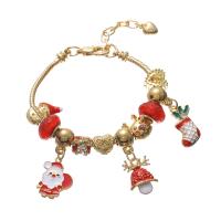 Zinc Alloy Bracelet with 5 extender chain plated Christmas Design & fashion jewelry & Unisex & hollow Length 18 cm Sold By Pair