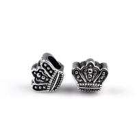 Zinc Alloy European Beads Crown silver color plated DIY nickel lead & cadmium free Approx Sold By Bag