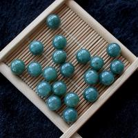 Jade perle, Jade Burma, Krug, Izrezbaren, možete DIY & različite veličine za izbor, zelen, Prodano By PC