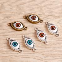 Evil Eye Connector Zinc Alloy with Acrylic plated DIY nickel lead & cadmium free Sold By Lot