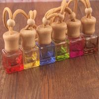 Glazen wensflacons, Glas, met hout cap, Fles van het Parfum, Mini, meer kleuren voor de keuze, 2.65*2.65cm,4.7cm, Lengte Ca 23 cm, Verkocht door PC