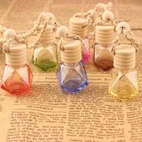 Glazen wensflacons, Glas, met hout cap, Fles van het Parfum, Mini, meer kleuren voor de keuze, 2.7x2.7cm,5cm, Lengte Ca 24 cm, Verkocht door PC