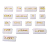Alphabet Acrylic Beads Rectangle DIY & enamel Approx 3mm Sold By Bag