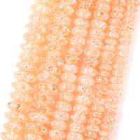 Flat Round Crystal Pärlor, Kristall, DIY & olika storlek för val, Guld Champagne, Såld Per Ca 37-39 cm Strand