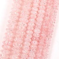 Flat Round Crystal Beads DIY Lt Rose Sold Per Approx 37-39 cm Strand