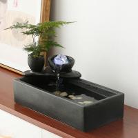 Indoor Tabletop Relaxation Fountains for Office and Living Room, Porcelain, handmade, for home and office & durable & different styles for choice, 340x175x160mm, Sold By PC