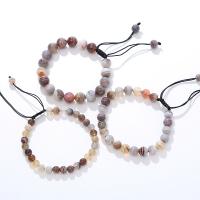 Agate Jewelry Bracelet Persian Gulf Agate with Knot Cord Round fashion jewelry & for woman Length 18 cm Sold By PC