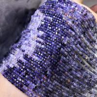 Gemstone Jewelry Beads Iolite Square DIY & faceted purple 2.5 Sold Per Approx 38 cm Strand