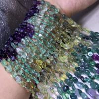Fluorit Beads, Farverige Fluorite, du kan DIY & forskellig størrelse for valg, blandede farver, Solgt Per Ca. 38 cm Strand