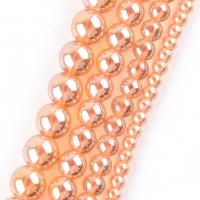 Fashion Glass Beads Round DIY Champagne Sold Per Approx 37-39 cm Strand
