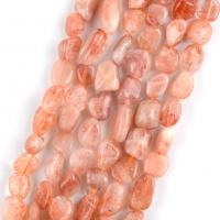 Φυσικό χαλαζία κοσμήματα χάντρες, Strawberry Quartz, Ακανόνιστη, DIY, ροζ, 8-10mm, Sold Per Περίπου 37-39 cm Strand