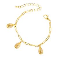 Befestiger Zirkonia Messing Armband, goldfarben plattiert, Micro pave Zirkonia & für Frau, Goldfarbe, Länge 19 cm, verkauft von PC