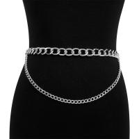 Decorative Belt Aluminum plated Double Layer & fashion jewelry & for woman Length 90-115 cm Sold By PC