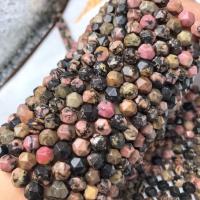 Kamienne koraliki z ziarnami, Wapień, DIY & fasetowany, mieszane kolory, 8mm, sprzedawane na około 38 cm Strand