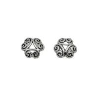 Zinc Alloy Bead Cap antique silver color plated DIY & hollow nickel lead & cadmium free 8mm Approx Sold By Bag