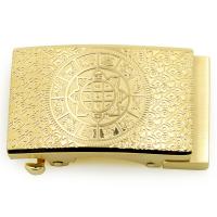 Brass Belt Buckle nickel lead & cadmium free DIY & brushed gold color plated Rectangle Sold By PC
