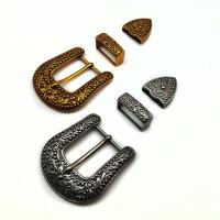 Zinc Alloy Belt Buckle plated three pieces & DIY nickel lead & cadmium free   Sold By Set