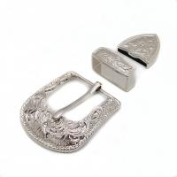 Zinc Alloy Belt Buckle plated three pieces & DIY nickel lead & cadmium free 32mm Sold By Set