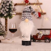 Knitted Fabric Christmas  Beverage Bottle Decoration handmade for kitchen Sold By PC