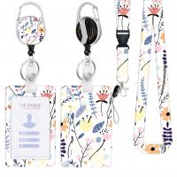 Polyester Lanyard Card Holder with Plastic & Zinc Alloy portable & Unisex Sold By Set