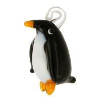 Muoti Lamppuhelmi riipukset, Pingviini, tee-se-itse, musta, 19x26x19mm, Reikä:N. 2mm, 20PC/laukku, Myymät laukku