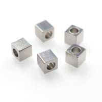 Stainless Steel Spacer Beads 304 Stainless Steel Square DIY original color Approx Sold By Bag